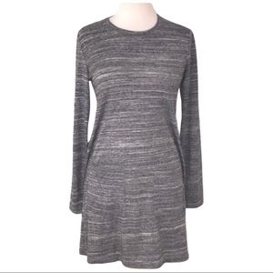 Fabletics Gray Marled Long Sleeve Dress S